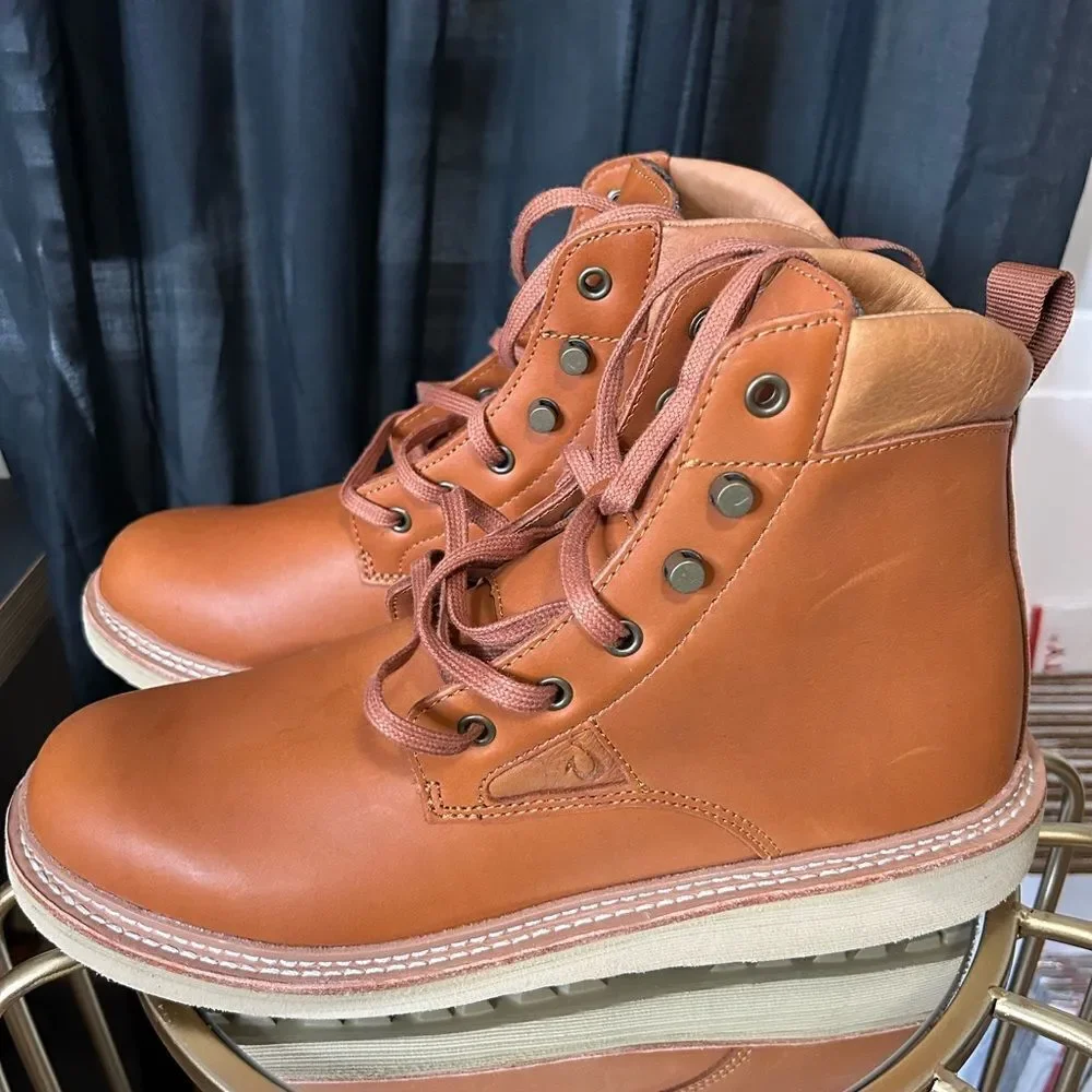 Olukai KilaKila Men's Tan Leather Boots NEW